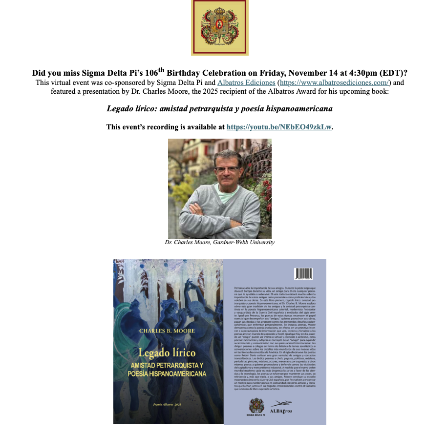 Sigma Delta Pi - Virtual academic panels of our members